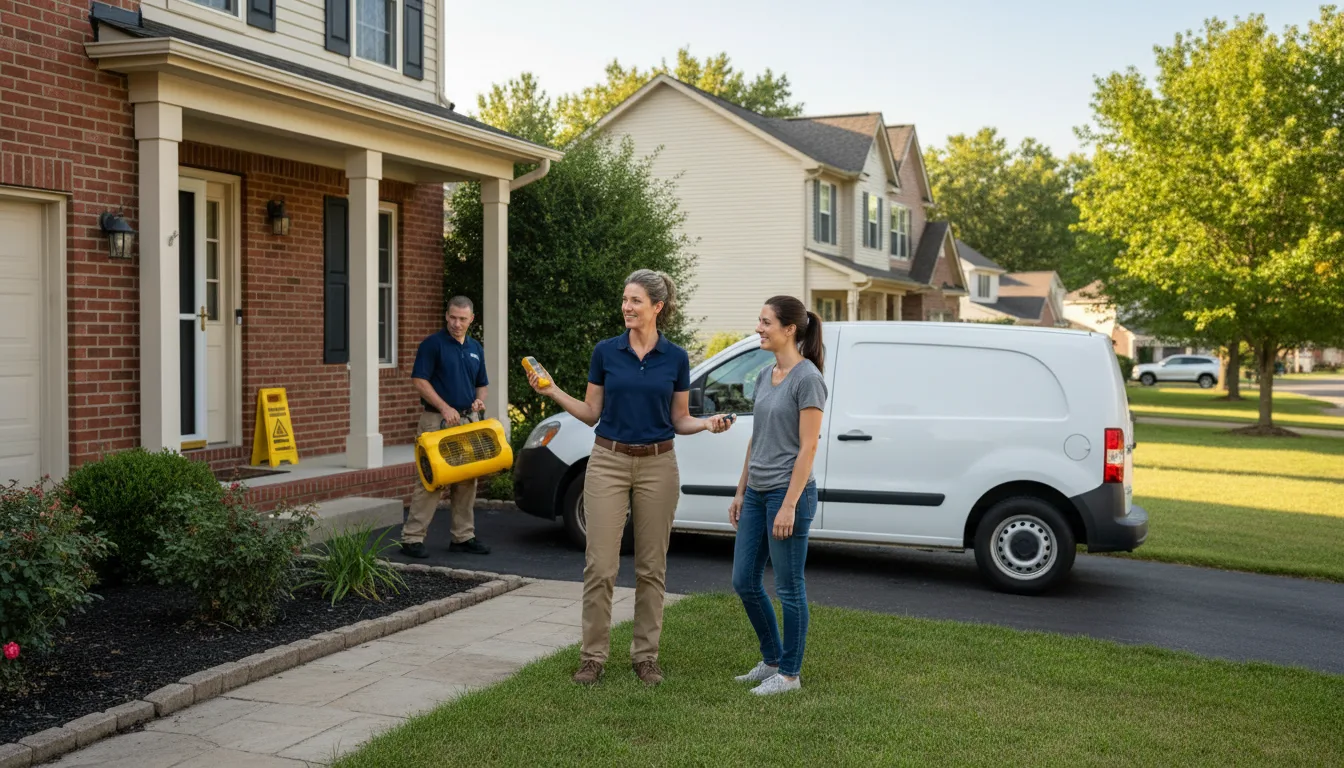Residential water damage restoration in Philipp, MS